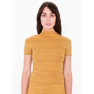 American Apparel Ponte Mock Neck Top
